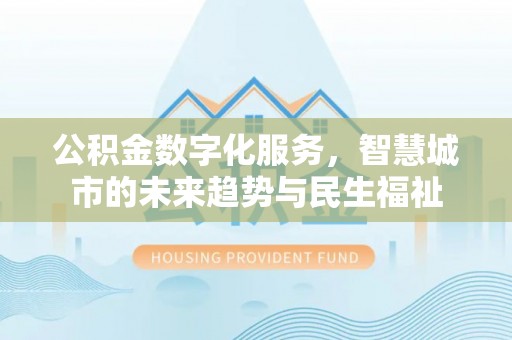 桐梓公积金数字化服务，智慧城市的未来趋势与民生福祉