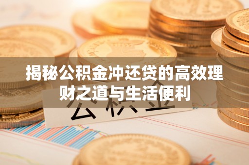 桐梓揭秘公积金冲还贷的高效理财之道与生活便利