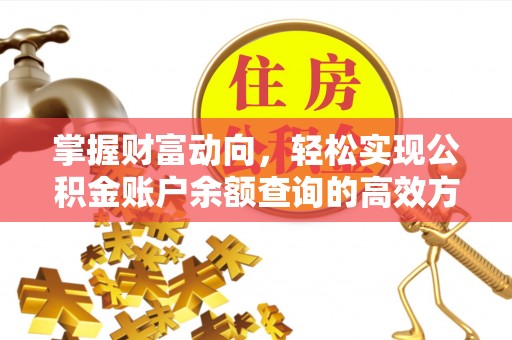 桐梓掌握财富动向，轻松实现公积金账户余额查询的高效方式