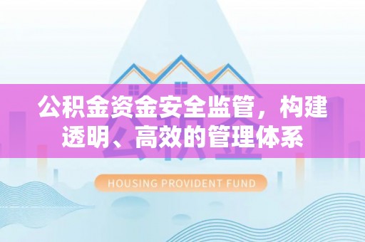 桐梓公积金资金安全监管，构建透明、高效的管理体系